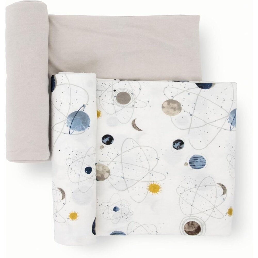 Little Unicorn Large Stretch Knit Swaddle Blanket 2 Pack